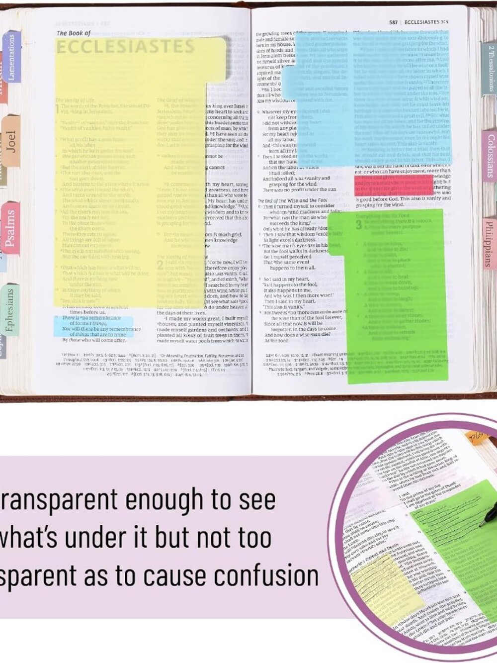 Transparent Sticky Notes Set, 380 Pack - Picture 4 of 7